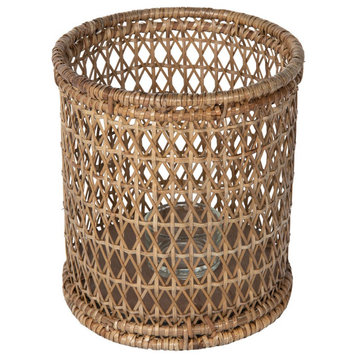 Rattan Cabo Candle Holder, Natural, Small
