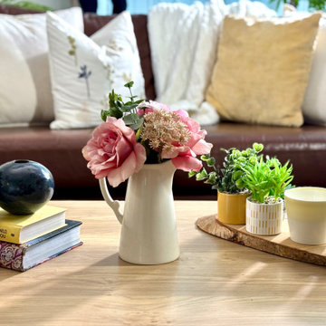Living room staging