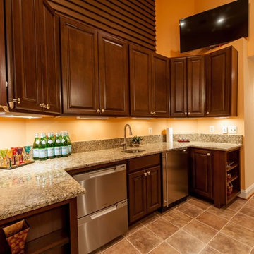 Basement Built for Entertainment in Clifton, Virginia