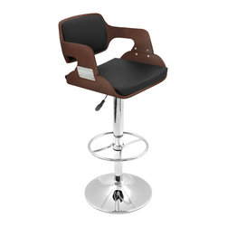 Fiore Bar Stool - CHERRY/BLACK - Bar Stools And Counter Stools