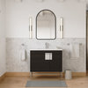 The Lockhart Bathroom Vanity, Single Sink, 36", Black, Freestanding