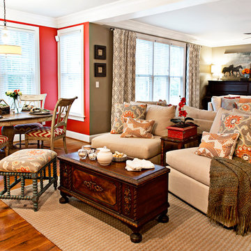 Transitional splash of orange!