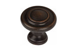 1-1/4" Classic Round Ring Cabinet Hardware Knob, Oil Rubbed Bronze