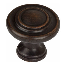 GlideRite Hardware - Hardware 1.25" 3-Ring Round Cabinet Knob, Oil Rubbed Bronze - Cabinet And Drawer Knobs