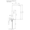 Treh Single Lever Handle Bathroom Vessel Filler Tall Lavatory Basin Faucet