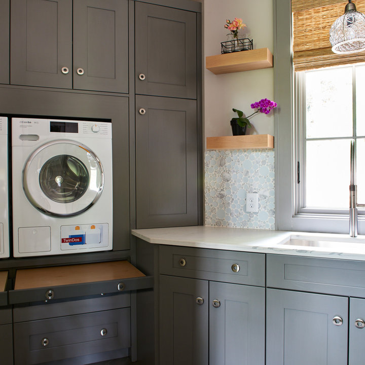 75 Beautiful Small L-shaped Laundry Room Ideas & Designs - June 2025 ...