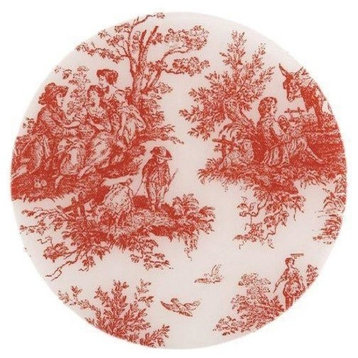 Andreas Toile Trivet, Red, 10" Round
