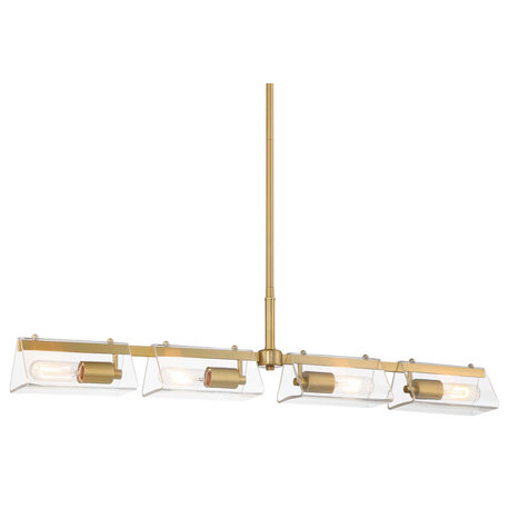Designers Fountain D279M-IS Latitude 4 Light 41"W Linear Pendant - Brushed Gold