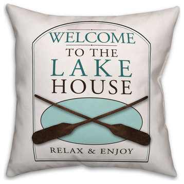 Welcome to the Lakehouse 18x18 Indoor / Outdoor Pillow