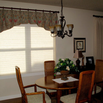 Add elegance & color over Hunter Douglas Nantucket shades with a Pleated Valance