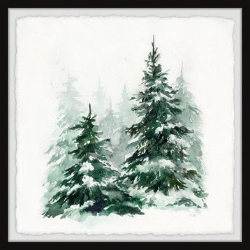 "Into the Winter Woods" Framed Painting Print, 24x24