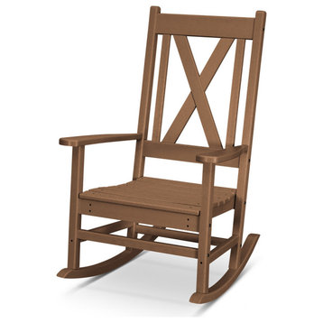 Polywood Braxton Porch Rocking Chair, Teak