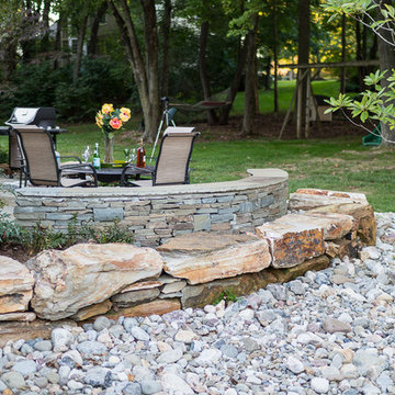Boulder Retaining Wall & Dry-Stack Seatwall