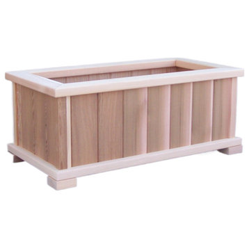 Wood Country Patio Planters, Unstained, 41"