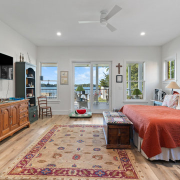 Primary Bedroom with Lake Views at Cedar Lake Residence