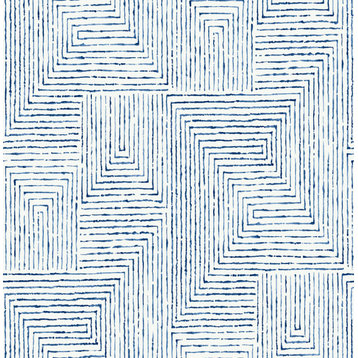 Blue Ink Peel & Stick Wallpaper Bolt