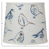 Bird Toile Shade, 16", Drum With Spider Fitter