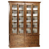 Reclaimed Wood Glass Door Cabinet