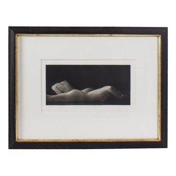 FRAMED MEZZOTINT ENGRAVING "NUS COUCHEES" BY MIKIO WATANABE
