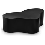 Meridian Furniture - Tevere Coffee Table, Black, 48"Wx28"Dx14.5"H - Spread out your favorite game board and get ready for fun when you bring home this Tevere black coffee table. As artful as it is convenient, this handsome table gets top marks for looks with its matte black finish and unique contemporary shape. Crafted from metal for sturdiness and a sleek look, the table has a matte black finish to add a bold, inviting look to your space, whether you use it in the living room, den or elsewhere.
