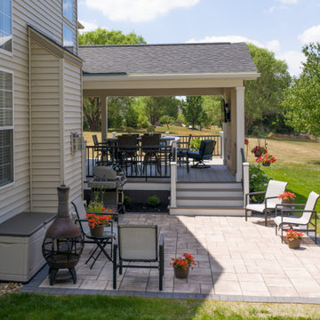 Strongsville Attached Structure, AZEK Deck and Unilock Patio