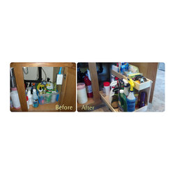 Roll Out Shelves with Risers - Kitchen Drawer Organizers