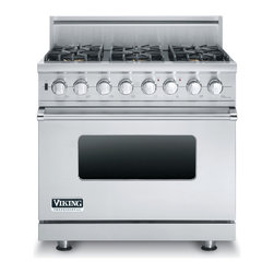 Viking 36" Pro-style Dual-fuel Range, Stainless Liquid Propane | VDSC5366BSSLP - Gas Ranges And Electric Ranges