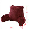 Textured Velvet DIY Bed Rest Cover and Inserts, Ruby Wine, 20"x18"x17"