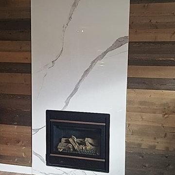 FIreplace On Wood Wall