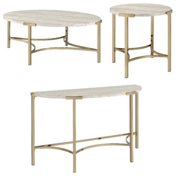 Home Square 3-Piece Set with Coffee Table End Table & Sofa Table