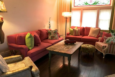 Eclectic living room photo in Toronto
