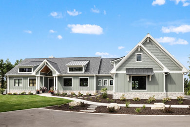 Inspiration for a transitional exterior home remodel in Other