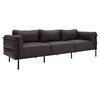 LC3 Leather Sofa in Dark Brown