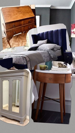 Walnut bedside tables Houzz UK
