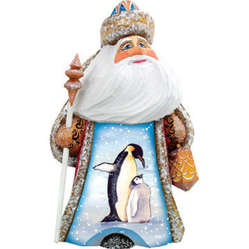 Yuletide Santa Of Endearment, Woodcarved Figurine