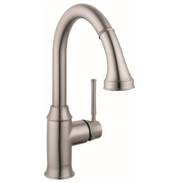 Hansgrohe 04216 Talis C 1.75 GPM Pull-Down Prep Kitchen Faucet - Steel Optik