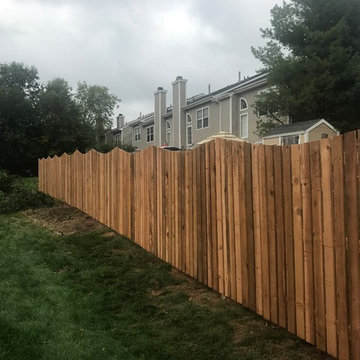 Western Red Cedar Spaced picket fence Concave Top