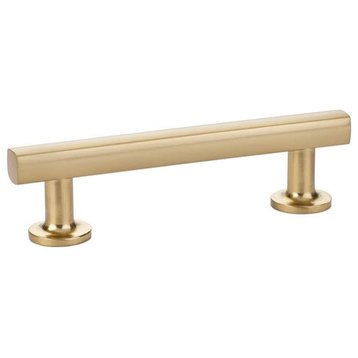 Emtek 86676 Freestone 5 Inch Center to Center Bar Cabinet Pull - Satin Brass