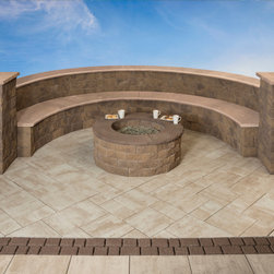 Round Gas Fire Pit Kit- Olde English - Siding And Stone Veneer