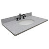 37" Gray Granite Top With Oval Sink