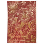 Liora Manne - Marina Lava Indoor/Outdoor Rug, Red, 7'10"x9'10" - This molten design evokes the wonderous sense of flowing lava with a deep crimson background accented by gold, almost as if it were melting. Artfully done, this glamorous flat area rug brings an exciting, abstract feel to compliment any area inside or outside your home.  Made in Egypt from 100% polypropylene, the Marina Collection is Power Loomed to create intricate designs with a broad color spectrum and a high-quality finish. The material is flatwoven, low profile, weather resistant, UV stabilized for enhanced fade resistance, durable and ideal for those high traffic areas such as your patio, sunroom, kitchen, entryway, hallway, living room and bedroom making this the ideal indoor or outdoor rug. Detailed patterns are offered in an eclectic mix of styles ranging from tropical, coastal, geometric, contemporary and traditional designs; making these perfect accent rugs for your home. Limiting exposure to rain, moisture and direct sun will prolong rug life.