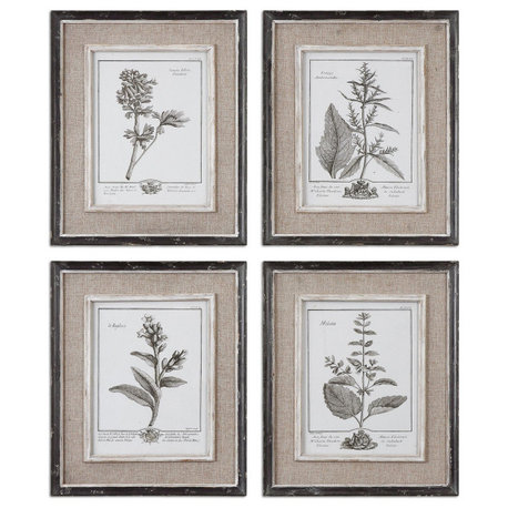 Uttermost Set of 4 Casual Grey Study Framed Art