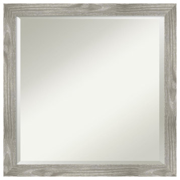 Dove Greywash Square Beveled Wall Mirror - 22.5 x 22.5 in.