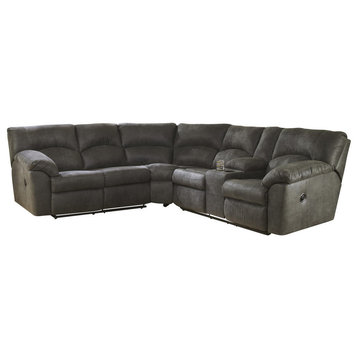 Tambo Reclining Sectional, Pewter