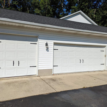 Walnut 3-Car Garage Doors