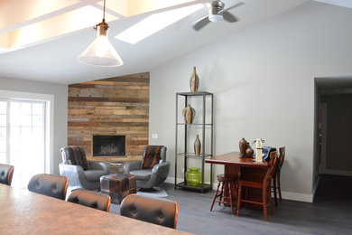 Example of a minimalist living room design in Vancouver