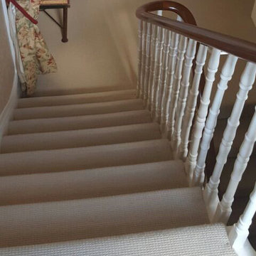 Beige Stair Runner Installation in Private Residence in South London