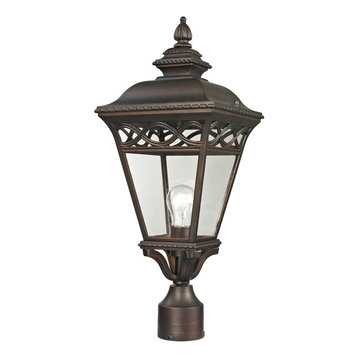 Mendham 1 Light Outdoor Post Lamp, Hazelnut Bronze