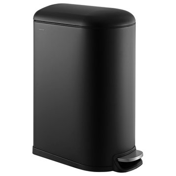 Roland Mini 2.6-Gallon Step-Open Trash Can, Black