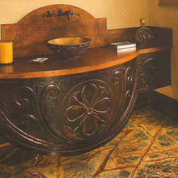 Hand Carved Alder Vanity Front - Products